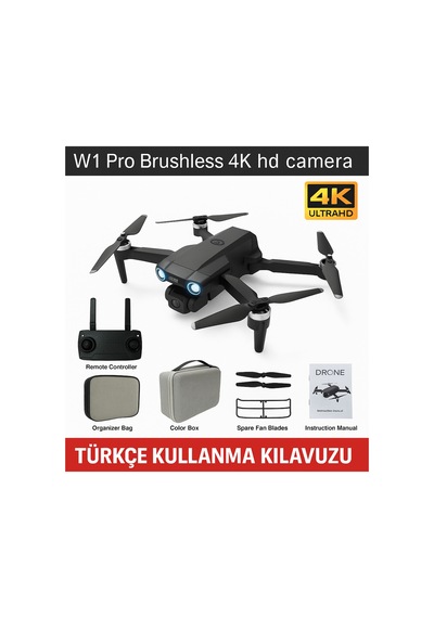 W1 Pro S 480p Hd Kamera Drone Katlanabilir, Wifi Fpv, Fırçasız Motor, Engel Kaçınma, Mini Iha