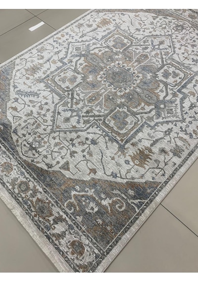 Merinos Halı Valeria 91047 110 Serisi Salon Oturma Yatak Odası Halısı Gri - Krem