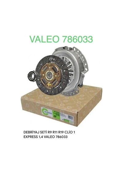 Debrıyaj Setı R9 R11 R19 Clıo I Express Clıo 1,4 Classıc Valeo 786033