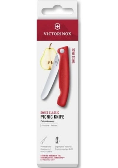 Victorinox 6.7801.fc1 Swiss Classic 11cm Katlanır Piknik Bıçağı, Kırmızı Renkli