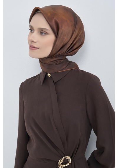Armine Saf İpek Sura Eşarp-2026 İlkbahar-yaz- 95010d Kiremit
