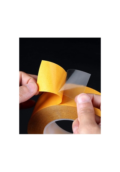 1 Adet Şeffaf Çift Taraflı Bant Film Yapışkan Şerit Montaj Bandı 48 Mm X 25 Metre Çok Amaçlı Güçlü