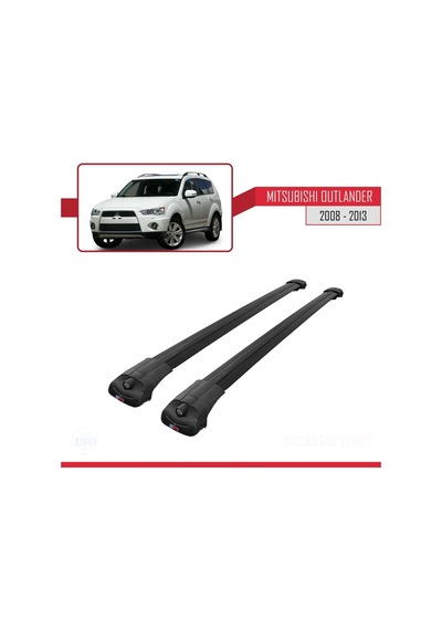 Mitsubishi Outlander 2008-2013 Arası İle Uyumlu Ace-1 Ara Atkı Tavan Barı Siyah