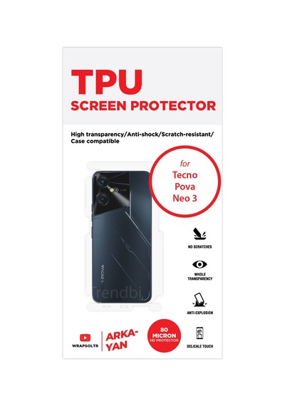 Tecno Pova Neo 3 Arka Ve Yan Koruyucu Tpu Film