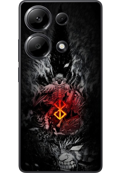 Xiaomi Redmi Note 13 Pro Uyumlu Şeffaf Kılıf Berserk 2 Tasarımlı