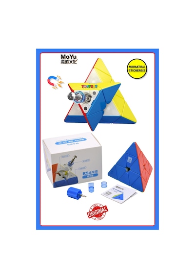 Mıknatıslı Standlı Tornavidalı Stickersız Akıl Zeka Rübik Küp