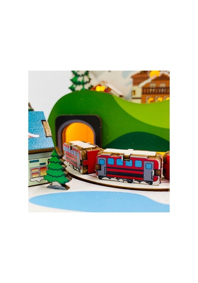 Doğu Ekspresi 3d Puzzle Ahşap Minyatür Maket Kiti Dıy Kendin Yap