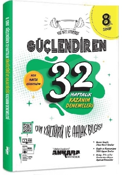 8. Sınıf Okyanus 6 Genel Deneme + Ankara Güçlendiren 32 Haftalık Kazanım Denemeleri Set 2024 Lgs
