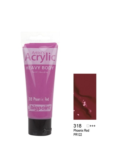 Akrilik Boya 75 Ml Phoenix Red 318 Kırmızı
