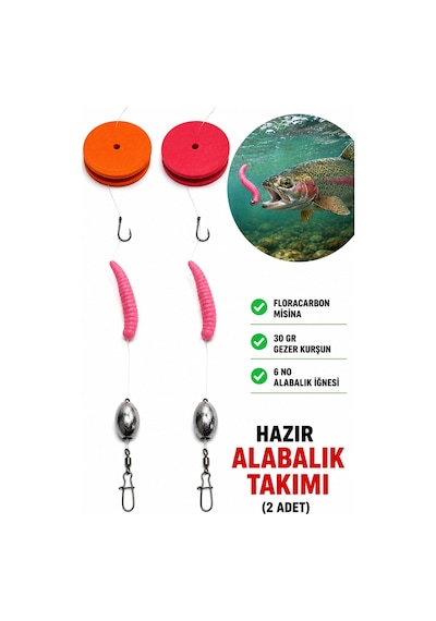 Hazır Alabalık Dip Takımı 2 Li Set