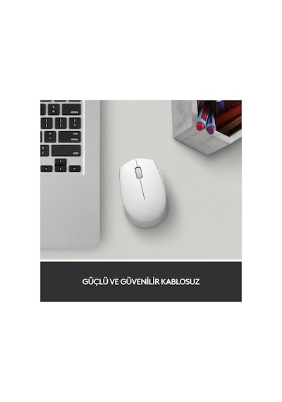 Logıtech 910-006867, M171 White, Usb Nano 2,4g Kablosuz, 1000dpi, Optik, 3 Tuşlu, 12ay Pil Ömrü, Mouse