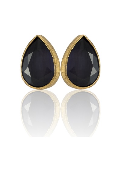 Kadir Jewellery 22 Ayar Altın Kaplama Kadın Minimal Küpe -el İşçiliği Ve Hipoalerjenik Küpe Mor 91782903
