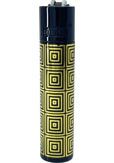 Clipper Metal Özel Elegant Serisi Çakmak - Golden Labyrinth Siyah