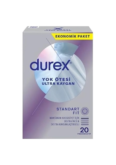 Durex Yok Ötesi Ultra Kaygan 20'li Prezervatif 1 X 20 Adet