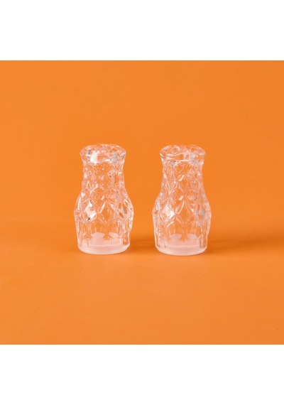 Aroww Kristal 2'li Tuzluk - Şeffaf - 13 Cm Renkli