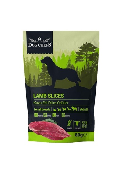 Dog Chefs Lamb Slices Kuzu Etli Dilim Köpek Ödülü 80 G
