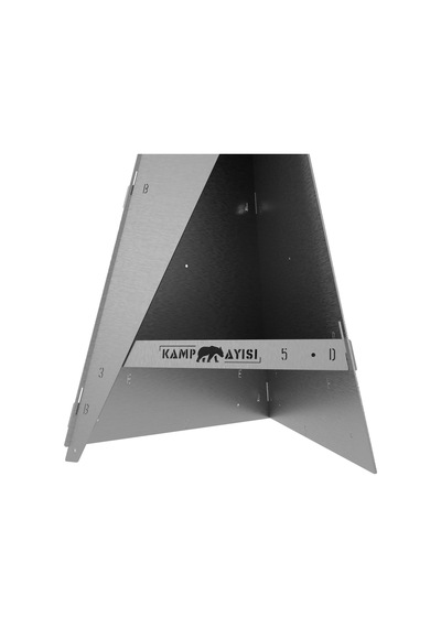 Kamp Ayısı Blazepeak Katlanabilir Outdoor Piramit Soba Ve Taşınabilir Bahçe Şöminesi 3mm Galvaniz Çelik