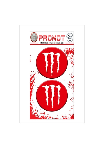 Damla Logo Sticker Monster Kabartmalı 5x5cm 09 Nötr
