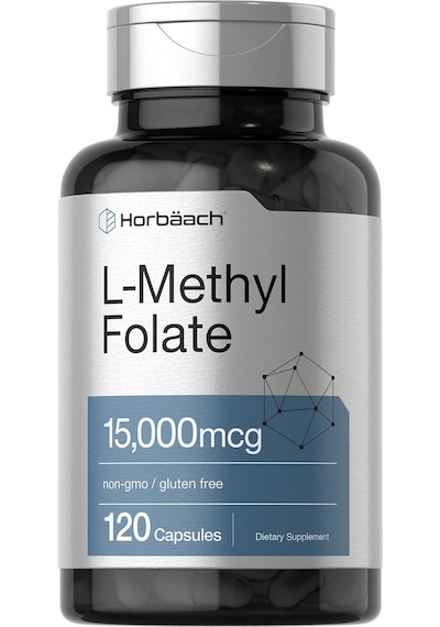 Horbaach L-methylfolate Mthf Folate 15000mcg 120 Caps Aromasız