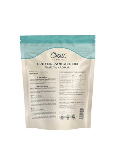Clean Powders Protein Pancake Mix Powder 500 Gr - Vanilya