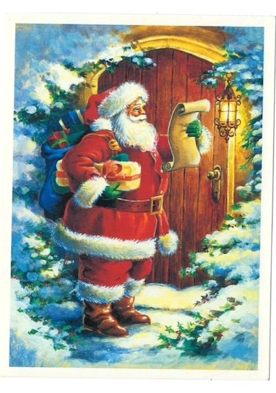 Kartpostal 5 Li Yılbaşı Noel Baba