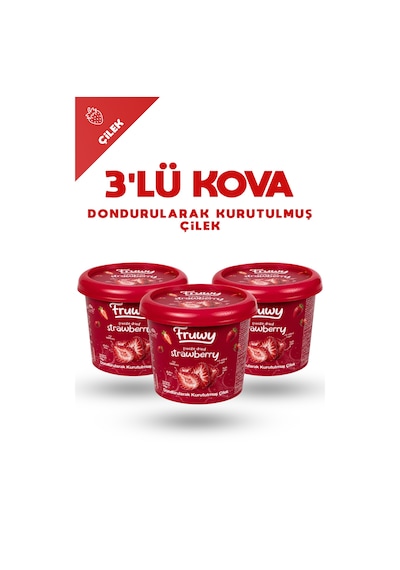 Freeze Dried Çilek Kova 3'lü Paket Diğer