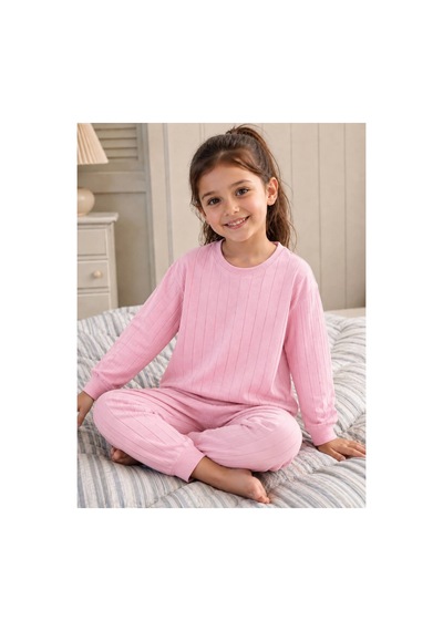 H&c Coolboy H&c Kız Çocuk Pijama Takımı Jakarlı Uzun Kollu Üst Ve Lastikli Alt 2 Li Takım Pembe H&c Coolboy H&c Kız Çocuk Pijama Takımı Jakarlı Uzun Kollu Üst Ve Lastikli Alt 2 Li Takım Pembe