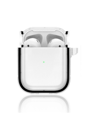 Apple, Uyumlu AirPods 4 4.nesil Shiny Şeffaf Kılıf - Siyah