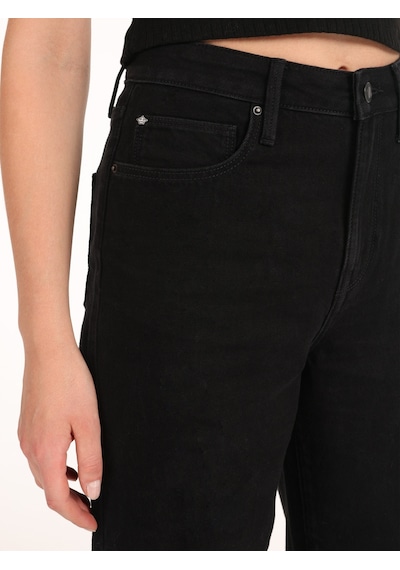 Colin's Colins 970 Berry Normal Kesim Geniş Paça Yüksek Bel Kadın Siyah Jean Pantolon 001