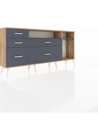 Arges Konsol 2 Raflı 5 Çekmeceli 176x30x83 Çam-antrasit/antrasit Antrasit/antrasit Arges Konsol 2 Raflı 5 Çekmeceli 176x30x83 Çam-antrasit/antrasit Antrasit/antrasit