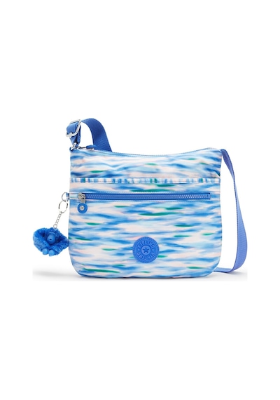 Kipling Kıplıng Arto Orta Boy Omuz Çantası Desenli Dıluted Blue Beyaz - Mavi