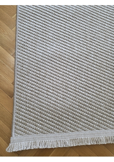 Elvey Home Lara Bej Sisal İskandinav Extra Yumuşak Özel Kesim Kolay Temizlenen Salon Koridor Mutfak Halısı 03-bej