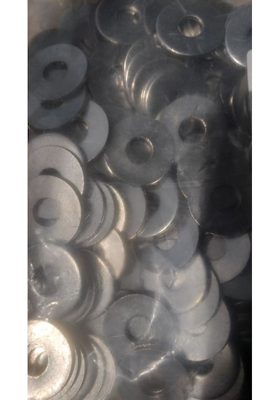 Paslanmaz Geniş Pul Vida Pulu Metal Pul 50 Adet Delik Çap 10 Mm Dış Çap 20 Mm Diğer