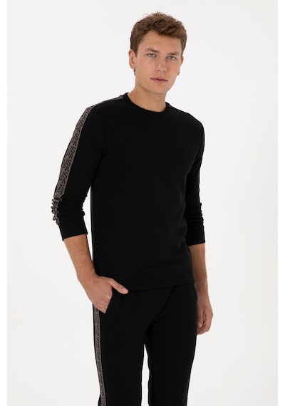 U.S. Polo Assn. Erkek Regular Fit Bisiklet Yaka Siyah Sweatshirt 50316363-VR046
