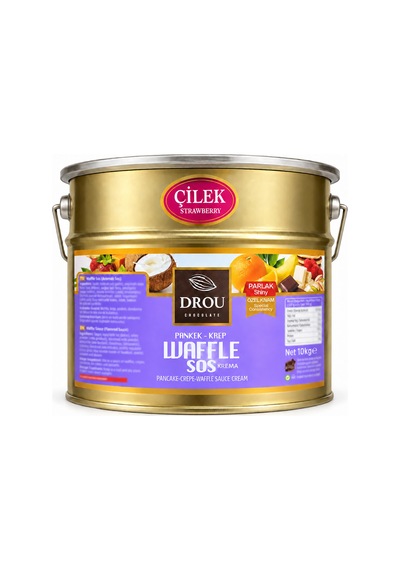 Drou Eko Waffle- Pankek- Krep Sosu Çilekli 10 Kg