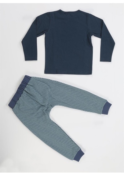 Casabony Fossil Erkek Çocuk Baggy Pantolon + T-shirt Takım-laci Lacivert
