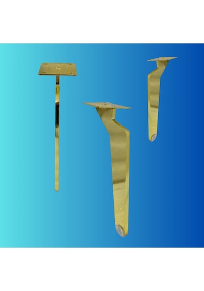 17 Cm Metal Tabanca Ayak Koltuk Ayağı Mobilya Ayağı Ünite Ayağı Konsol Ayağı Puf Berjer Ayağı Gold