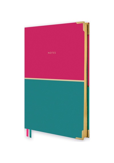 17x24 Ciltli Colourblock Duo - Teal Raspberry Çok Renkli