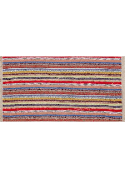 Çok Renkli Çizgili El Dokuma Koyun Yünlü Fars Kilim