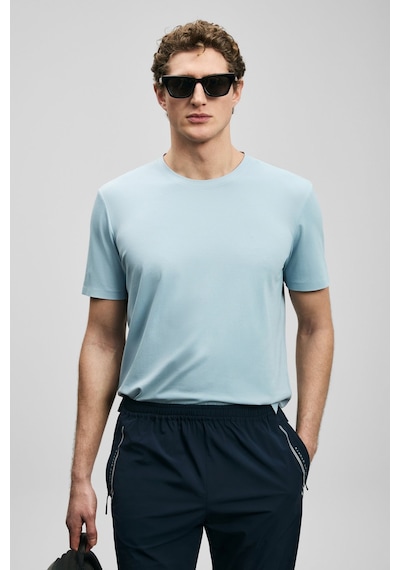 Lufian Finto Modern Grafik Erkek T-shirt 111020323 Açık Mavi