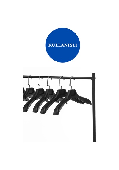 Ceket Elbise Askısı Plastik Soft Siyah Abs Gömlek Kıyafet Askısı 50 Adet Diğer