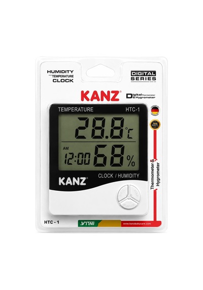 Kanz Htc-1 Dijital Termometre Ve Nem Ölçer Saat, Alarm, Takvim Ve Hafıza Özellikli