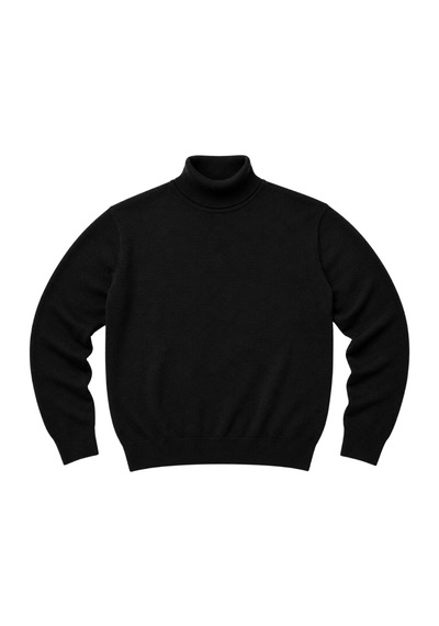 Battalmoda Erkek Büyük Beden Siyah Tam Balıkçı Triko Kazak 3xl-4xl-5xl-6xl