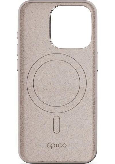 Epico Apple Uyumlu iPhone 16 Pro Max Mag+ Silikon Kılıf Titaniumium Beige Titanyum Gri
