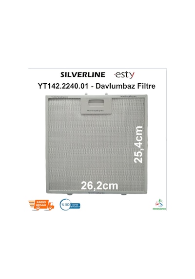 Silverline Uyumlu 2250 Conic Davlumbaz Filtresi Aspiratör Filtre 262X254 - 423469046