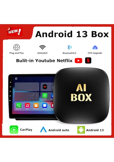 Akıllı Multimedya Kutusu Android 13 16gb Kablosuz Carplay Ai B... Akıllı Multimedya Kutusu Android 13 16gb Kablosuz Carplay Ai B...