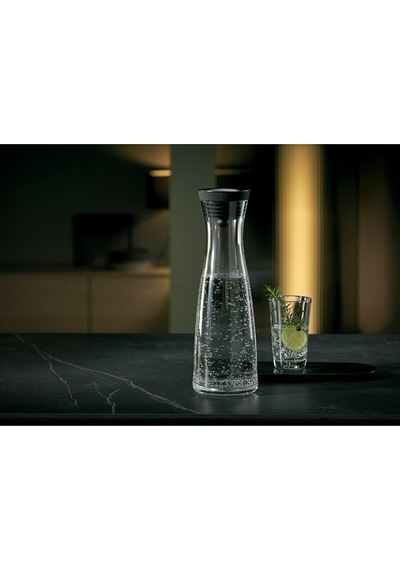 Basic Cam Sürahi, 1,5 L, Silikon Kapaklı, Akıllı Kapak Teknolojisi Cromargan Paslanmaz Çelik Kapak, Buz Ve Meyve Tutucu Süzgeçli