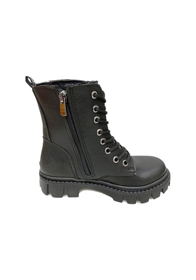 Fix Kids 9604 Deri Trend Fashion Kız Çocuk Bot Siyah