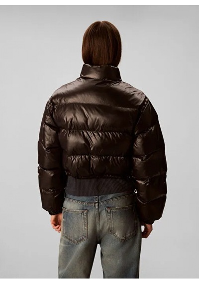 Calvin Klein Parlak Kısa Şişme Kadın Siyah Ceket Lv047d504g-ub1 Siyah