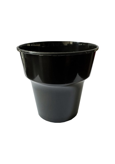 Omeyva Renkli Sert Mika Plastik Kristal Bardak - Siyah - 6 Oz / 180 Cc - 125 Adet